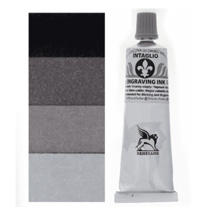 Краски для печати "Intaglio ink", 53 средний черный, 60 мл - 2