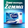 Бумага туалетная Zemma Deluxe, 12 рулонов, 3 слоя, белый - 10