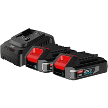 Комплект аккумуляторных батарей и зарядного устройства Deli RS EDE-CM20A2E, 2 АКБ, 2 А/ч, З/У 2А