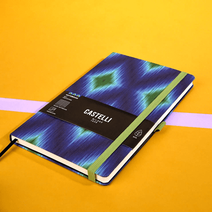 Блокнот "Ikat blue emerald", А5, 96 листов, фиолетовый, зеленый - 6