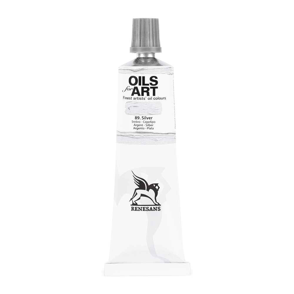 Краски масляные "Oils for art", 89 серебро, 60 мл, туба