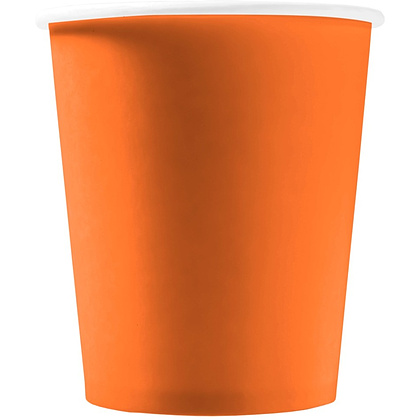 Стакан картонный 250 мл, 1сл., 50шт/упак, оранжевый