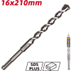 Бур по бетону Deli YS EDH-Y16210, 16 x 210 мм, SDS-PLUS - 2