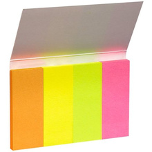 Закладки бумажные клейкие "Kores Notes", 20x50 мм, 200 шт, ассорти
