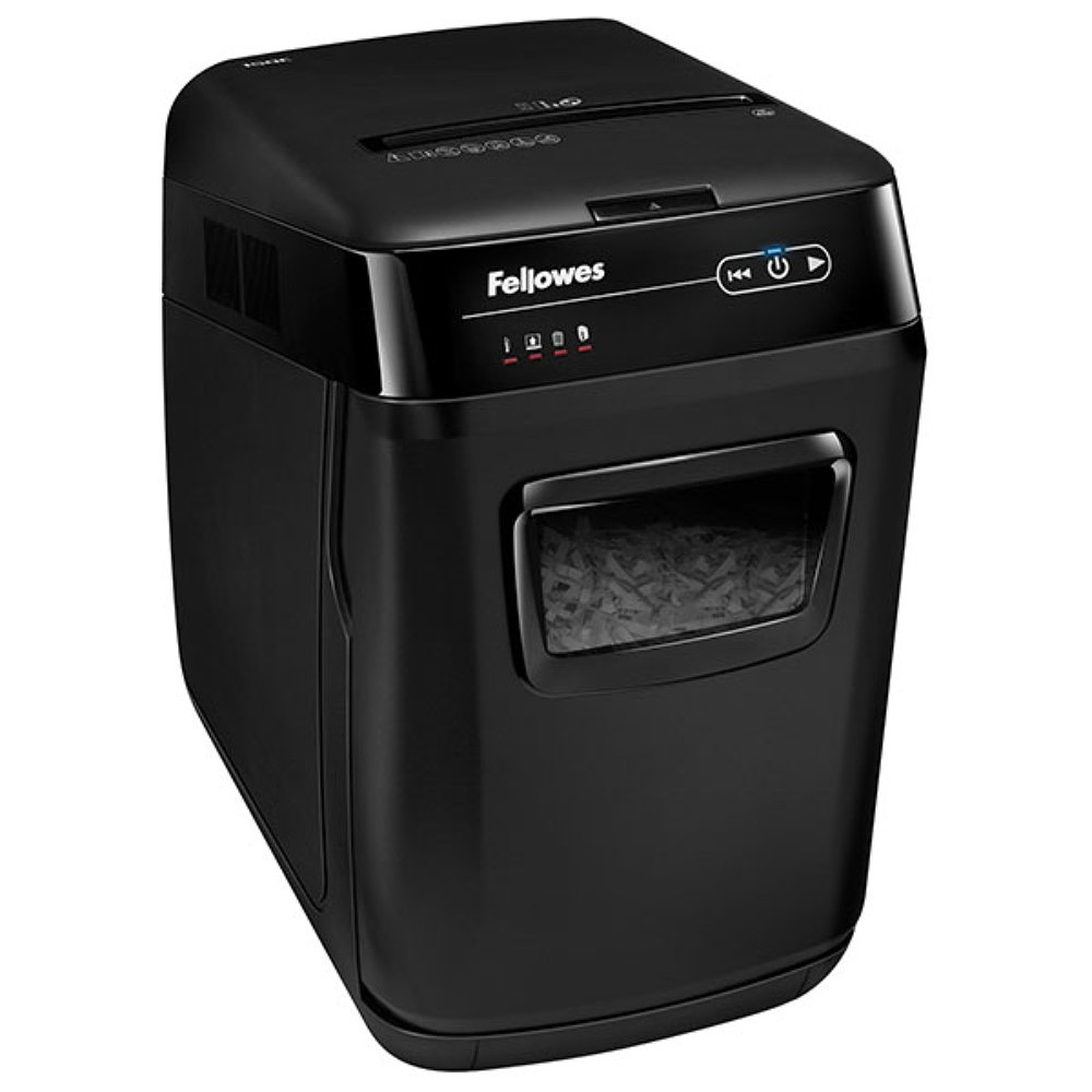 Уничтожитель Fellowes AutoMax 150C, автоподача, DIN P-4, 4х38мм, 150 листов, авто, 32 литра - 2