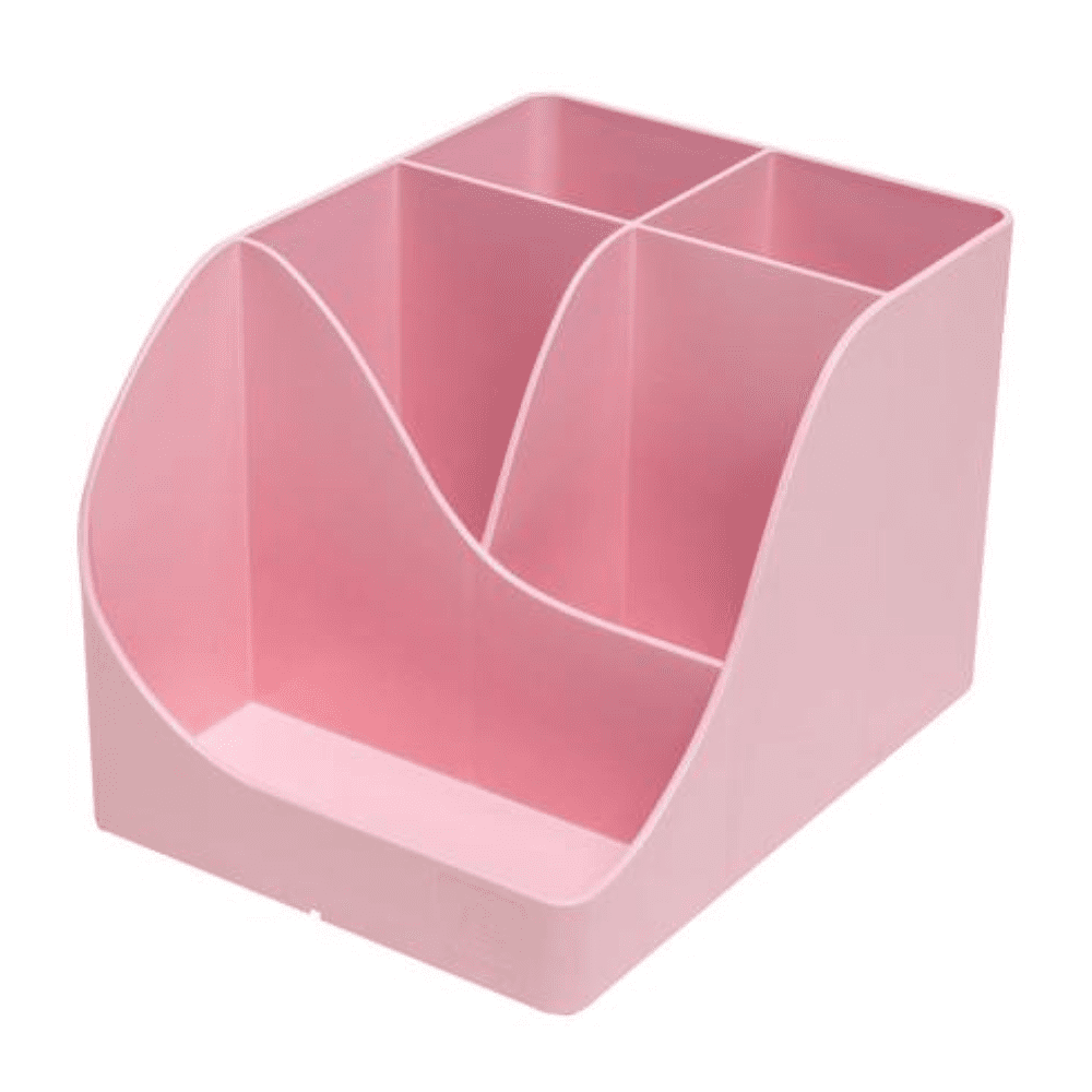 Подставка для ручек "Autentik", пластик, 5 делений, конфетно-розовый - 5