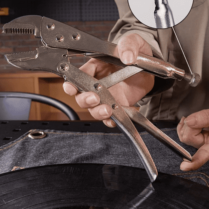 Клещи зажимные Deli YS EDL109010, 220 мм, с фиксатором - 6