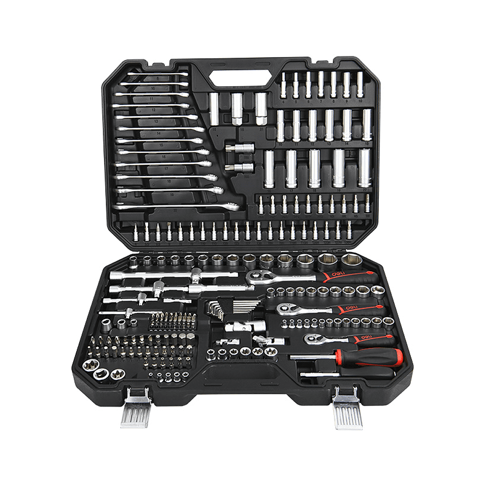 Набор инструмента 1/4", 3/8", 1/2" Deli RS EDQ45216, 216 предметов