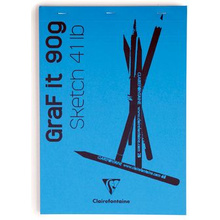 Скетчбук "Graf It", A4, 90 г/м2, 80 листов, небесно-голубой 