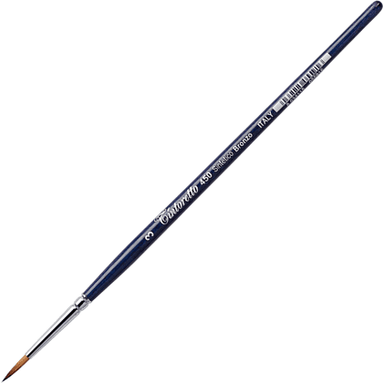 Кисть для рисования "Tintoretto Bronze", синтетика, круглая, №3