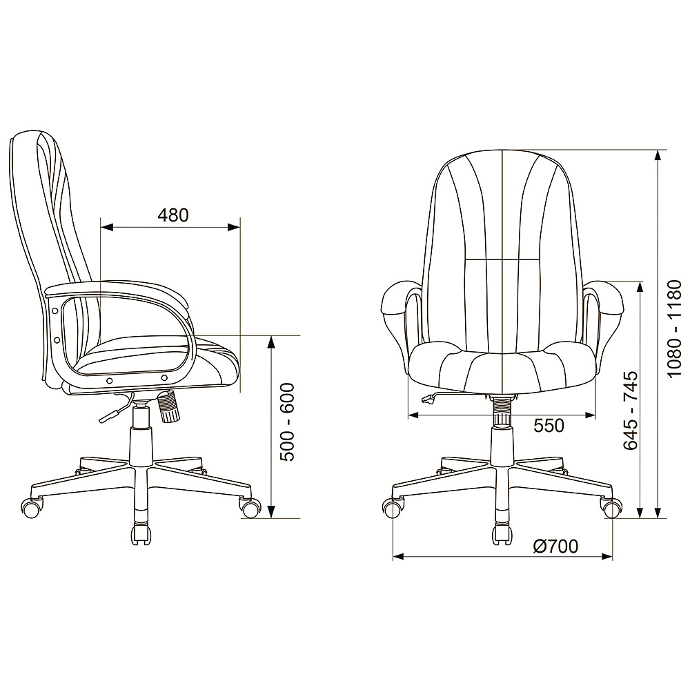 Кресло для руководителя "Бюрократ T-898AXSN", ткань, пластик, зеленый 38-407 - 6