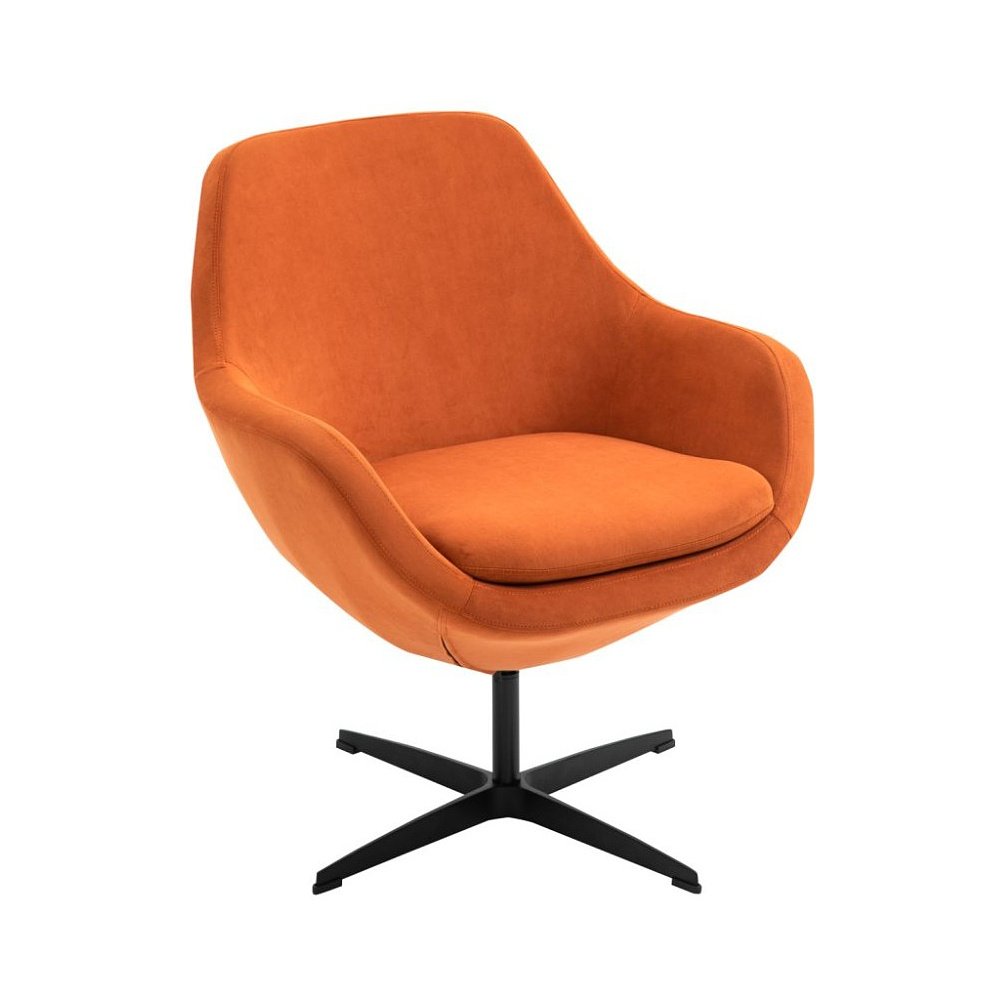 Кресло мягкое EVERPROF Rocky, ткань, оранжевый, металл