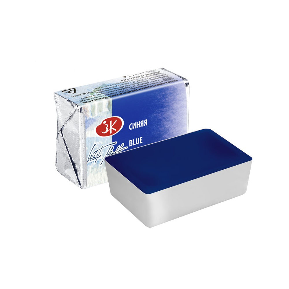 Краски акварельные "Белые ночи", 515 синяя, кювета