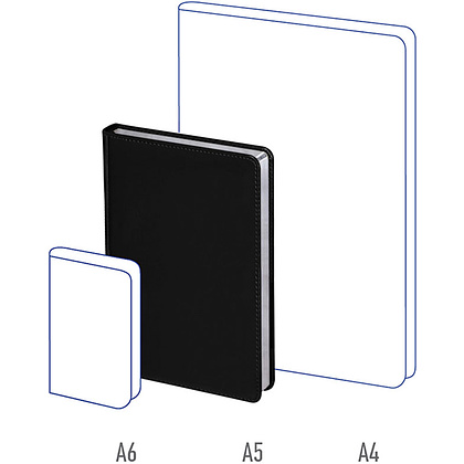 Ежедневник недатированный "Silver Pristine", А5, 320 страниц, черный - 4