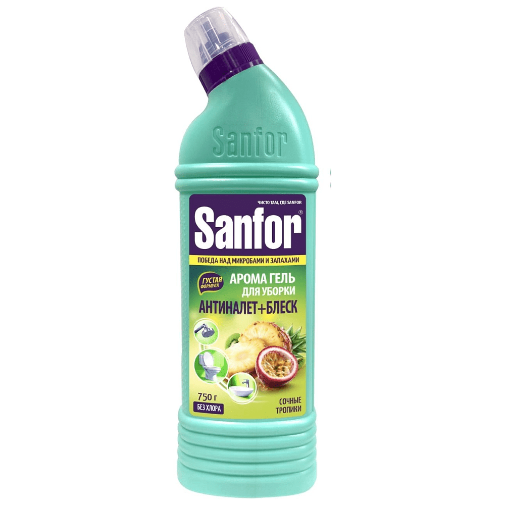 Средство чистящее для сантехники "Sanfor Арома Сочные тропики", 750 г