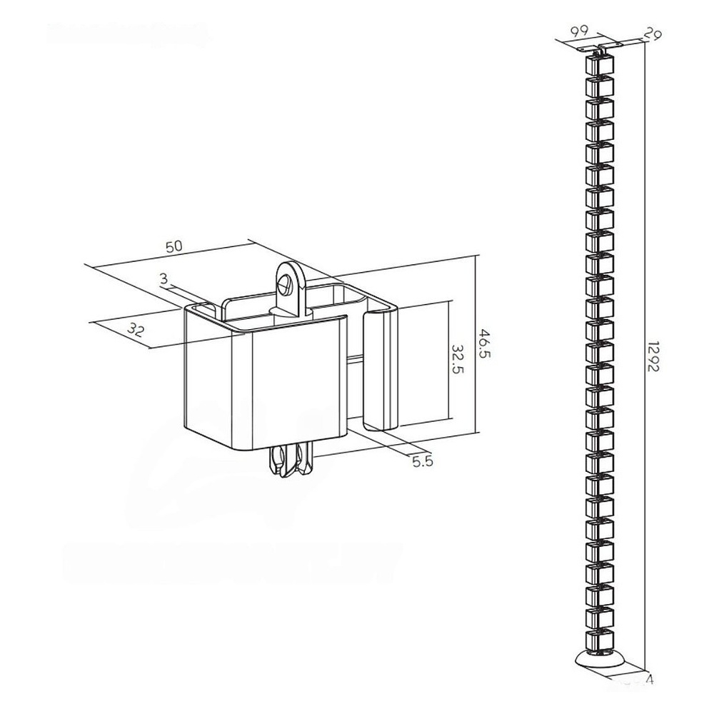 Органайзер кольцевой Ergo Cabel R BLACK, черный - 5