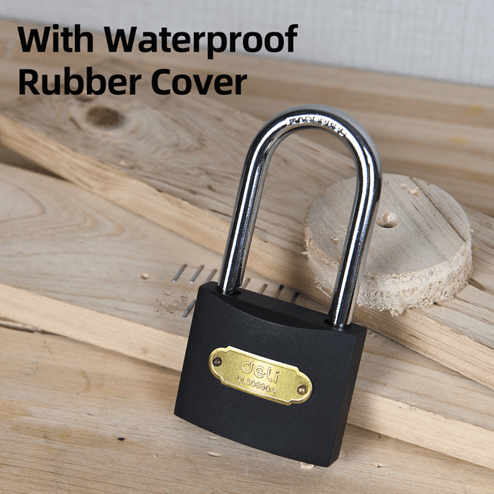 Замок навесной Deli EDLEDL508406 60 мм, автомат, 3 ключа, защита от влаги - 5