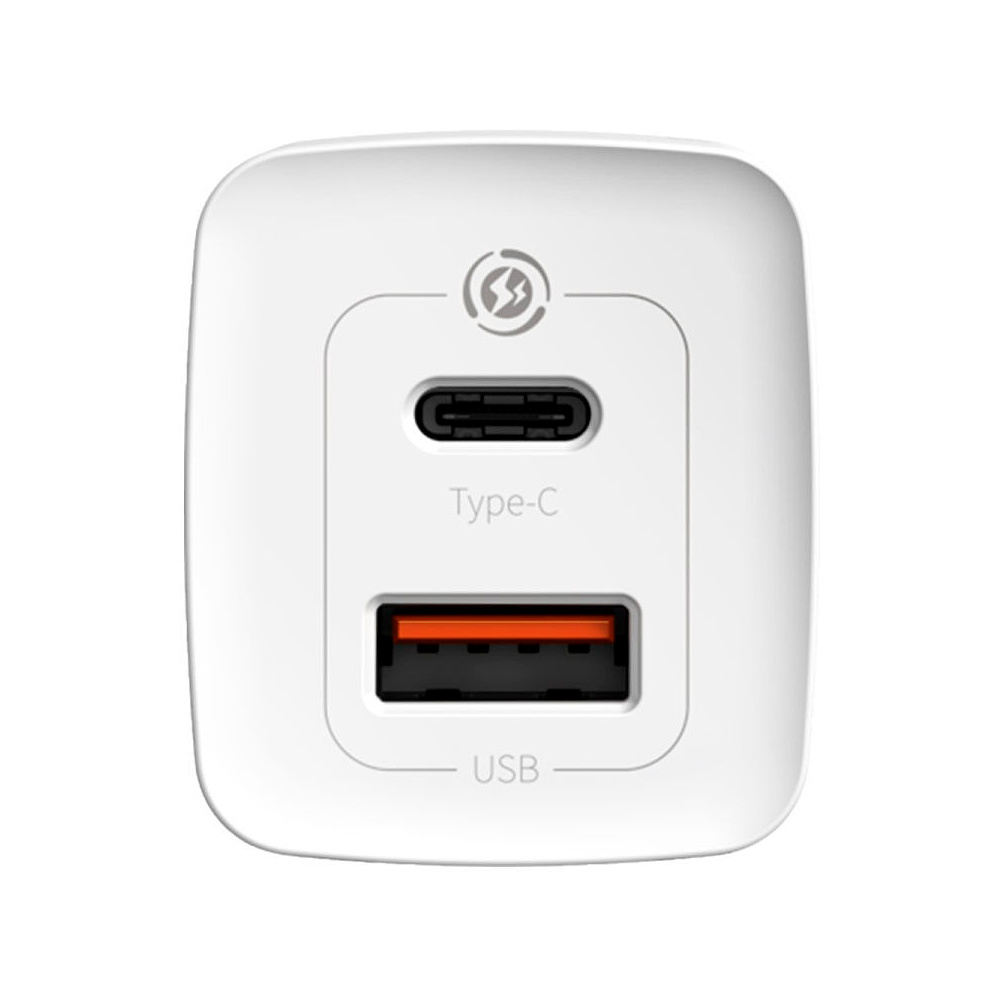 Сетевое зарядное устройство Baseus CCGAN2L-B02 GaN2 Lite Quick Charger Type-C+USB 65W White - 3