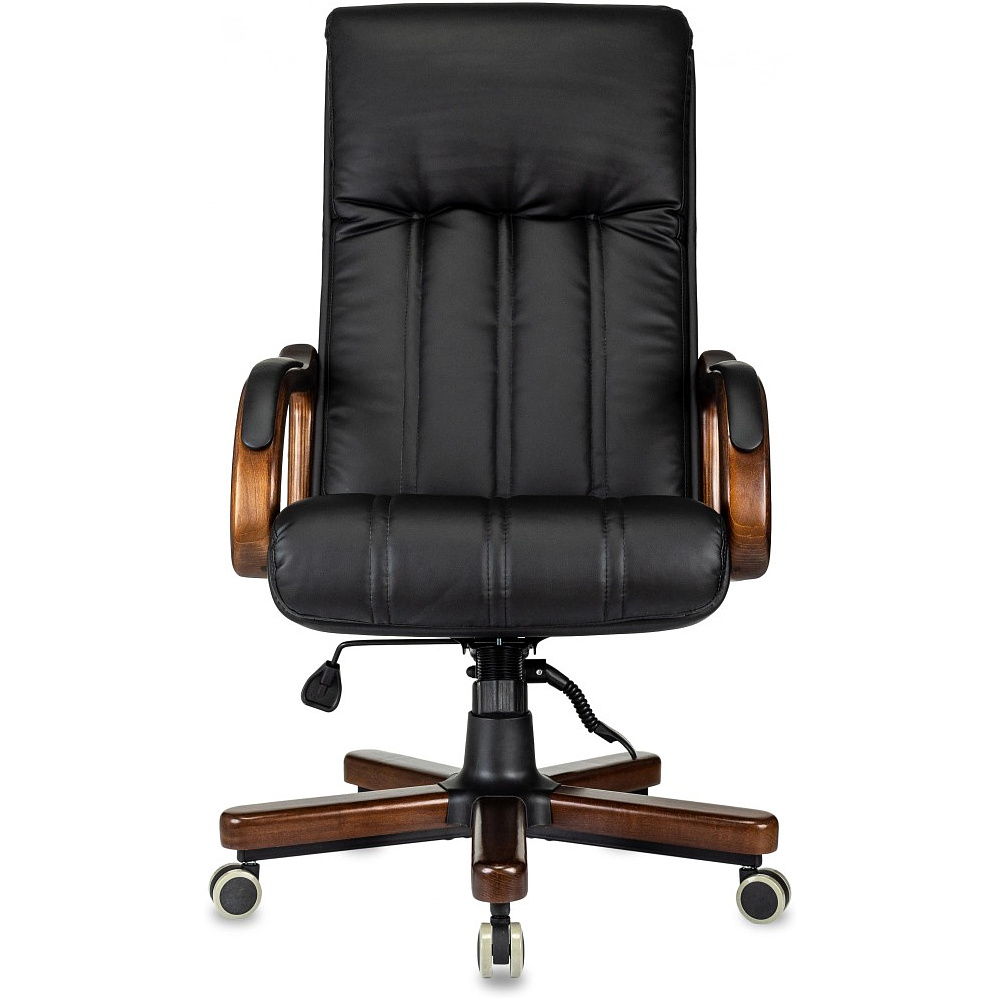 Кресло для руководителя Бюрократ T-9932WALNUT, экокожа, черный, металл, дерево - 2