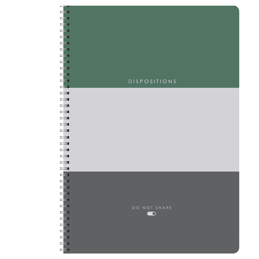 Тетрадь "Disposition", А4, 80 листов, клетка, спираль сбоку, ассорти - 3
