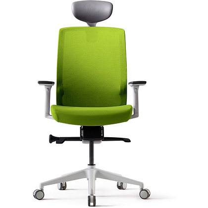 Кресло для руководителя BESTUHL J1, сетка, ткань, пластик, зеленый  - 2