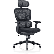 Кресло для руководителя SitZone U-062A сетка, пластик, черный, -30%