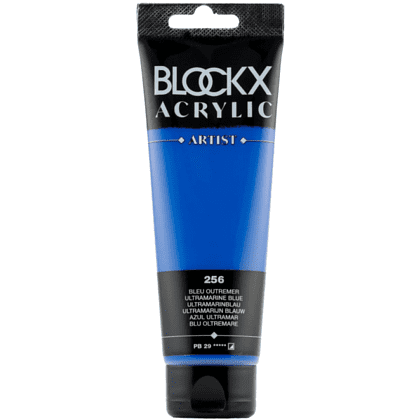 Краски акриловые "Blockx", 256 ультрамарин синий, 120 мл