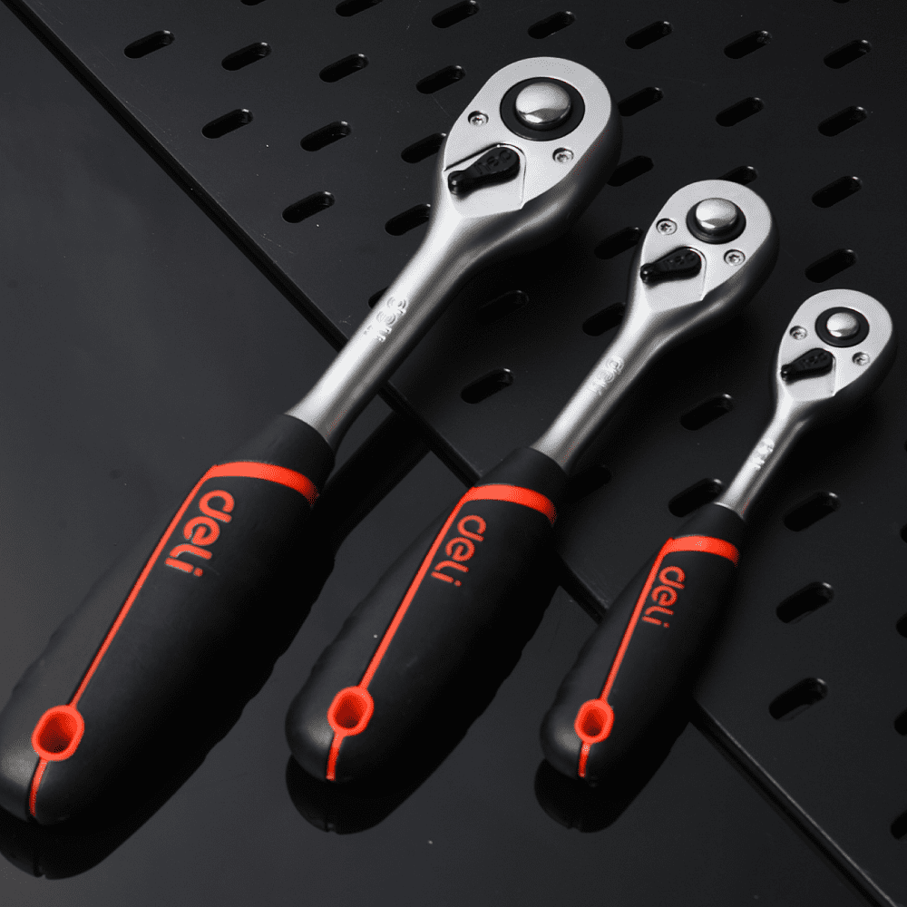 Ключ-трещотка Deli RS EDQ43802, 1/2", 250 мм, 72 зуба - 5