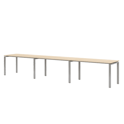 Коллекция Титан Бенч-система на 3 рабочих места ТН312ТР-3х1+ТН312К-22_ПР, 3600х700х742, с пропусками для кабеля