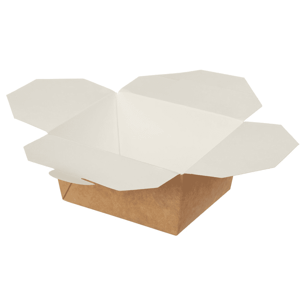 Контейнер бумажный, 600 мл, Fold Box, 130/110х110/90х65, 50 шт, крафт