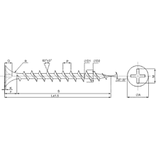 Саморез 4.8х110 мм для монтажа ГКЛ к дереву, фосфат, 250 шт.