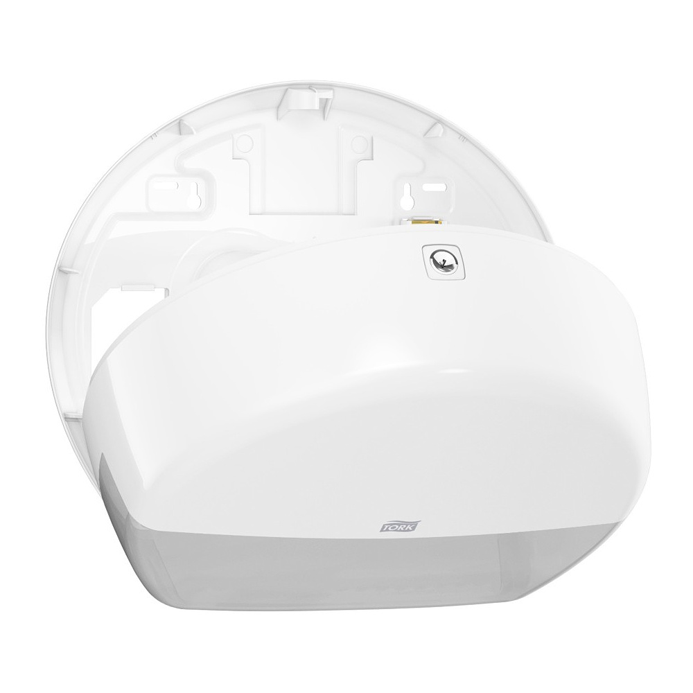 Диспенсер для туалетной бумаги в мини рулонах Tork "Т2", ABS-пластик, белый (555000-38) - 4