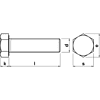 Болт шестигранный М6х20 мм, DIN 933/ГОСТ 7798-70, цинк, 1 кг - 2