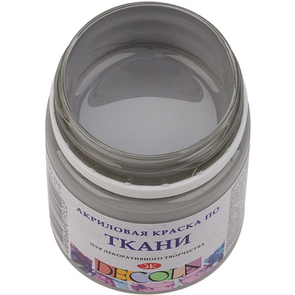 Краска акриловая по ткани "Декола", 814 серая, 50 мл., банка - 2