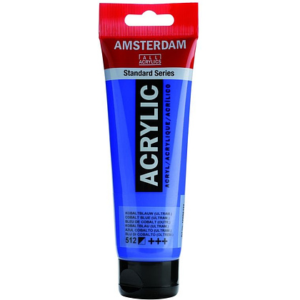 Краски акриловые "Amsterdam", 512 кобальт синий ультрамарин, 120 мл, туба