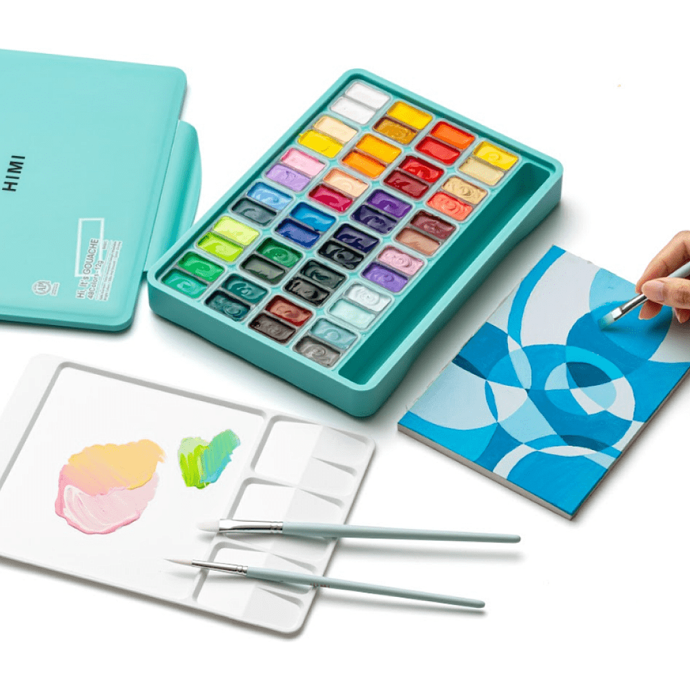 Гуашь "Himi", 48 цветов, 12 мл, футляр - 8