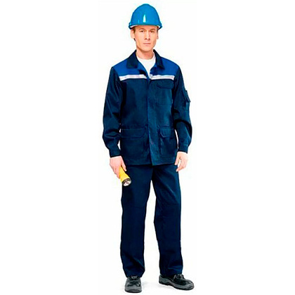 Костюм "Стандарт-1" летний, куртка и брюки, р-р 48-50, рост 170-176 см, темно-синий
