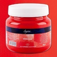 Краски акриловые "Ладога", 312 киноварь А, 500 мл., банка