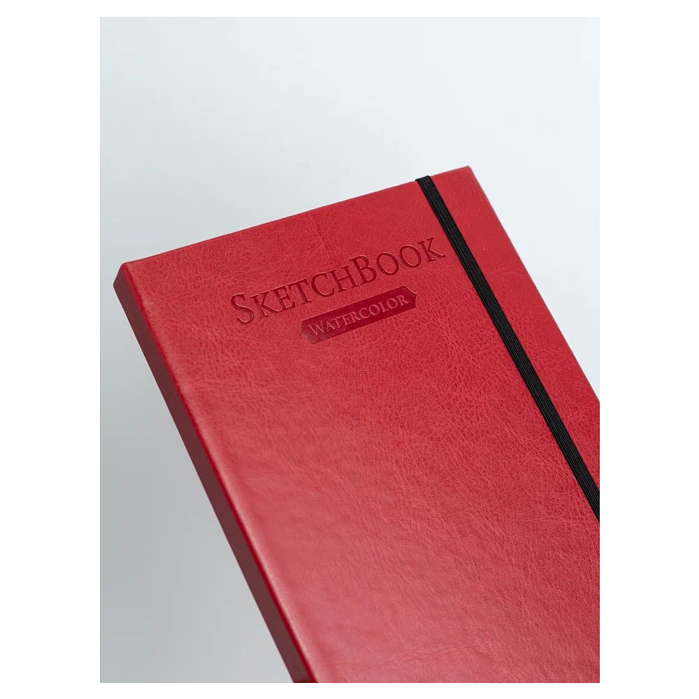 Скетчбук для акварели "Малевичъ", 14.5x21 см, 200 г/м2, 30 листов, красный - 8