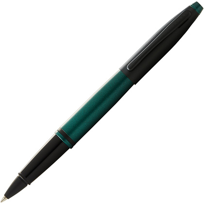 Ручка роллер Cross "Calais Matte Green and Black Lacquer", 0.7 мм, зеленый, черный, стерж. черный