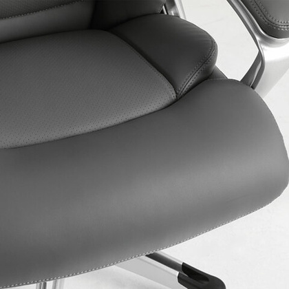 Кресло для руководителя BRABIX PREMIUM "Level EX-527", экокожа, серый, пластик  - 9