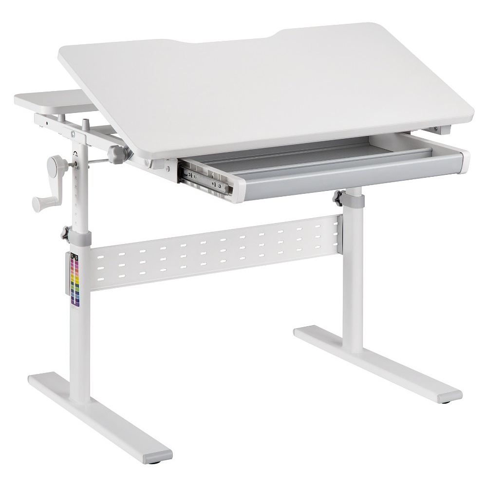 Комплект Ergosmart ученический Smart 80: стол E602 GREY, полка к столу E611 WHITE, накладка Е511 - 3