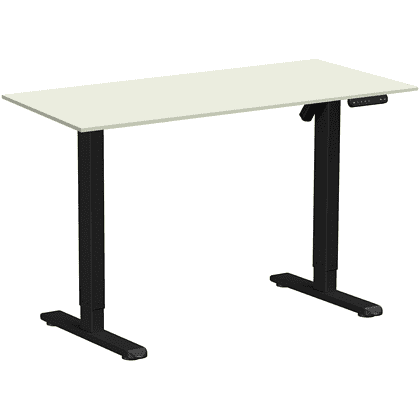 Стол с электроприводом WellDesk Basic 1200x675х18 черный/белый альпийский (9191456+9197776)