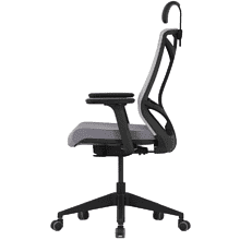 Кресло для руководителя "Nature II Slider", каркас черный, ткань, пластик, серый, -50%