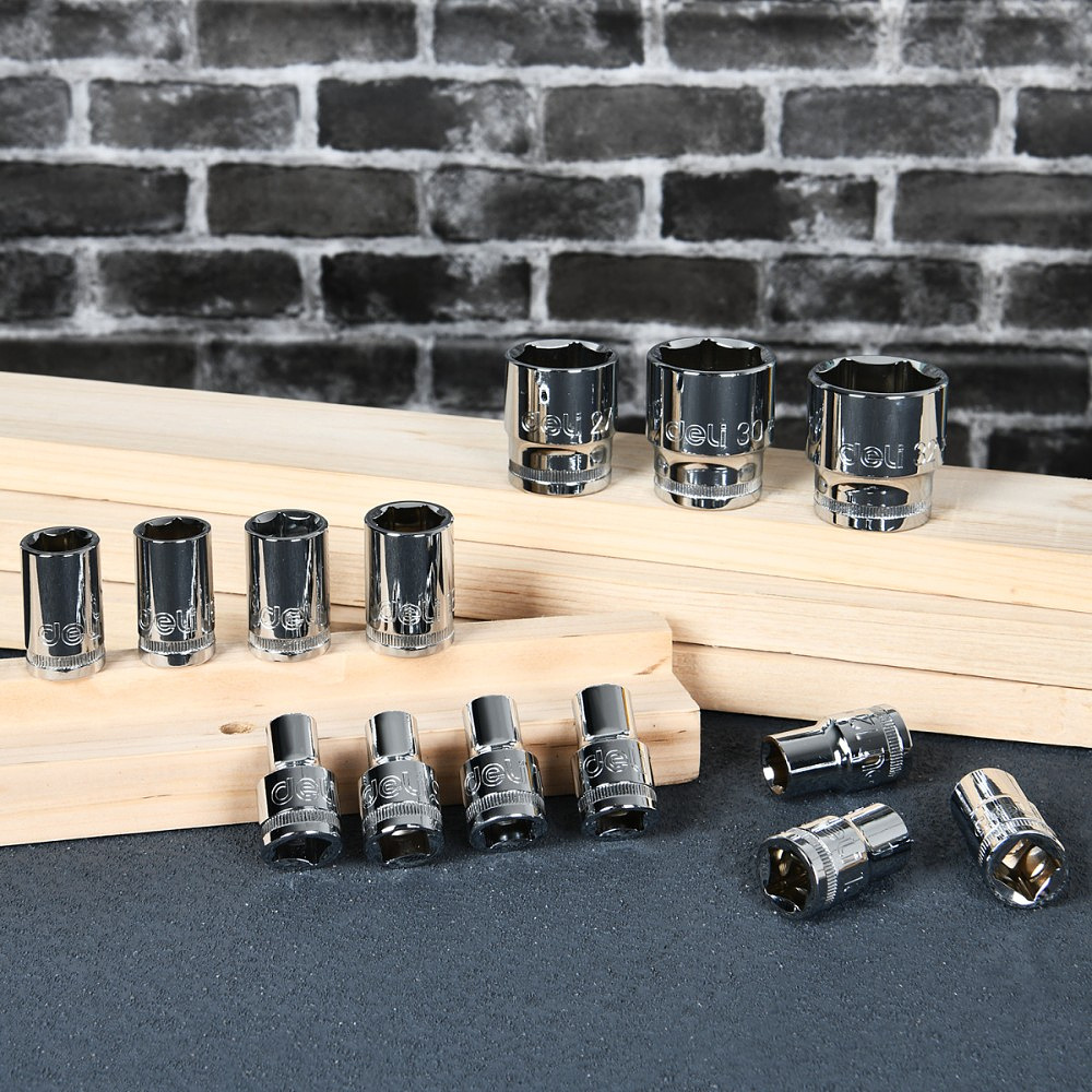 Головка торцевая "Deli" 21 мм, серебристый - 4