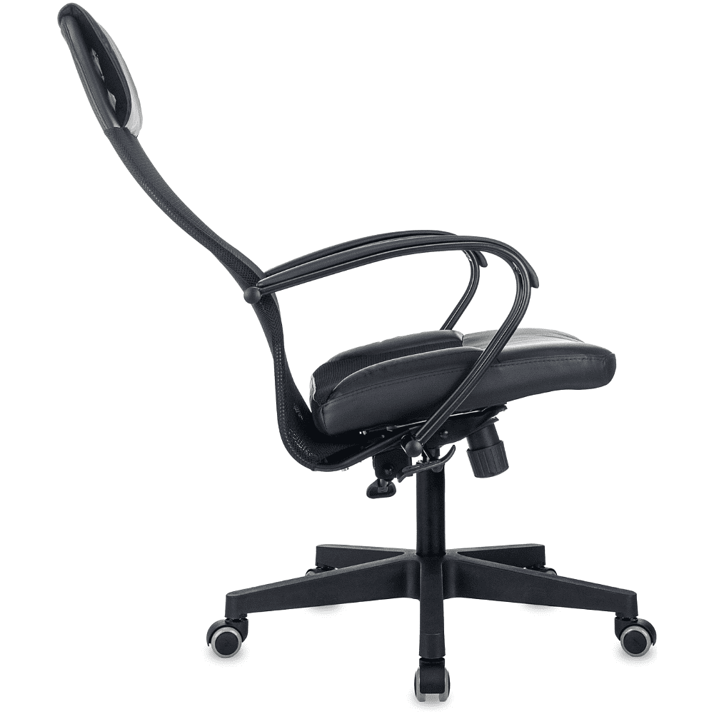 Компьютерное кресло "Бюрократ CH-NOVA LUX", сетка, экокожа, пластик, черный - 6