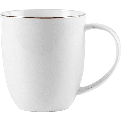 Кружка "Gold", фарфор, 400 мл, белый 