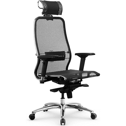 Кресло для руководителя "METTA SAMURAI S-3.04", ткань, металл, пластик, черный
