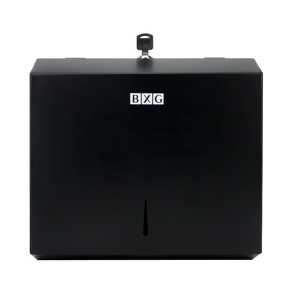 Диспенсер BXG-PD-5003B для полотенец листовых, металл, черный, матовый