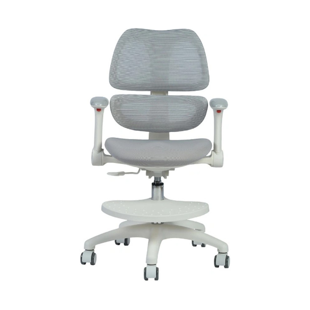 Кресло детское YOKA YC-4 Otis, сетчатая ткань, серый, пластик, белый - 2